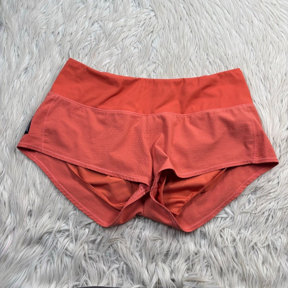 Oiselle Women's 4 Orange Roga Running Shorts Gym Lifting